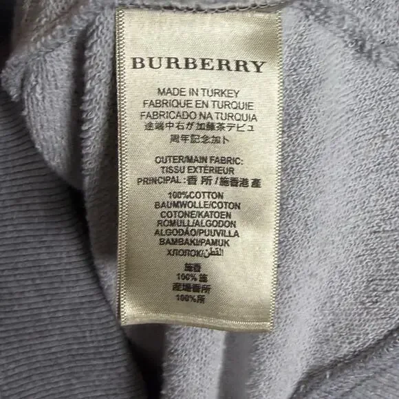 Burberry London Burberrys Prosum EKD Equestrian Men's Large Gray Sweatshirt - Picture 5 of 6